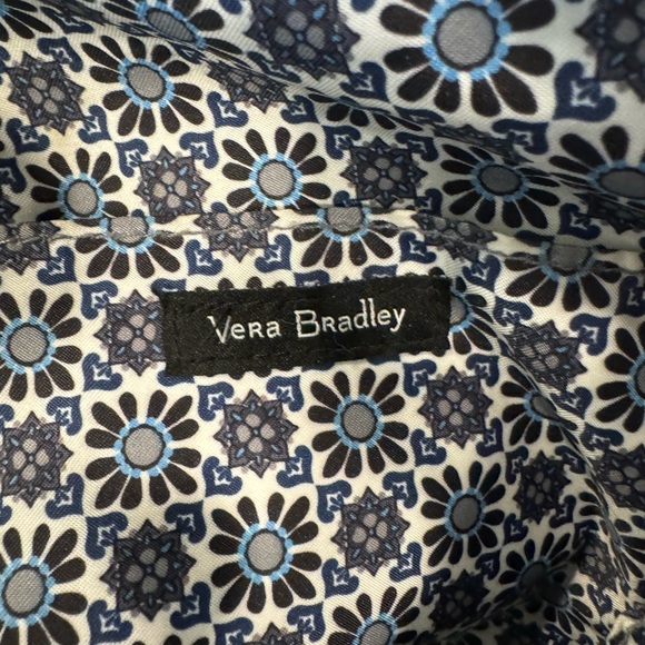 Vera Bradley Black/Grey/Blue Large Tote Bag - Picture 3 of 5